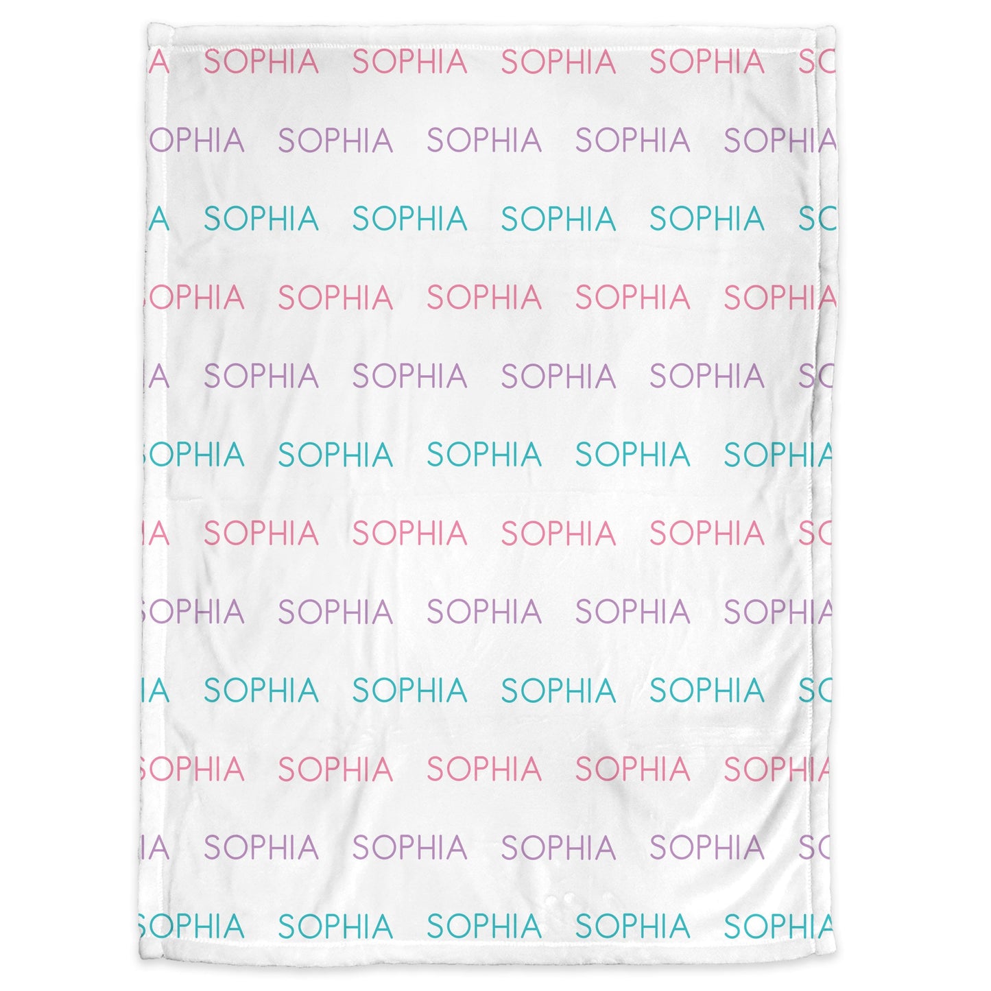 Name blanket, newborn baby blanket personalized with name, baby girl gift, repeating name swaddle blanket (CHOOSE COLORS)