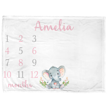 Elephant Milestone Blanket