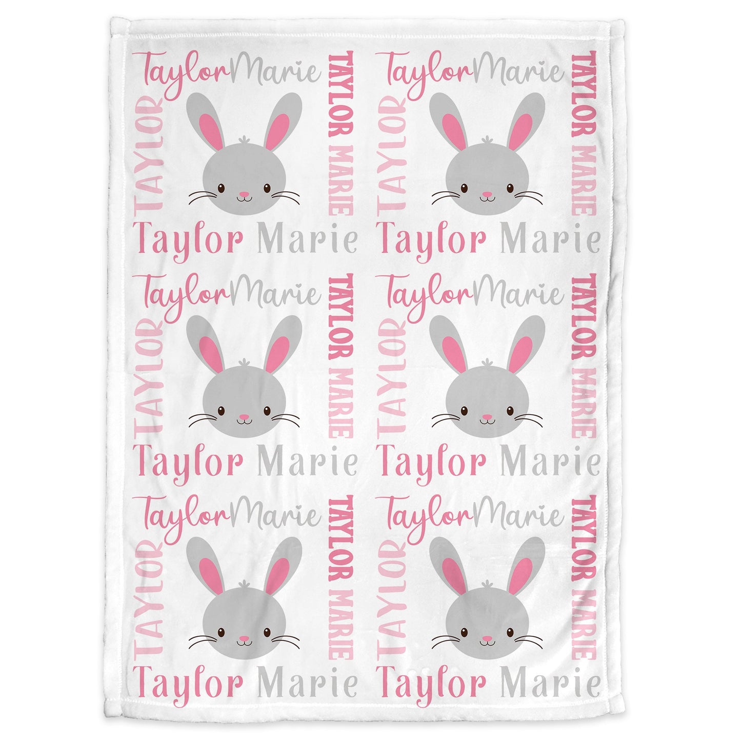 Personalized Bunny Baby Name Blanket personalized