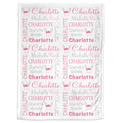 Bunny baby blanket swaddle, personalized newborn baby bunny gift, Easter bunny lashes blanket with name, kids Easter blanket (CHOOSE COLORS)