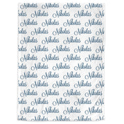 Script name baby blanket, personalized newborn swaddle blanket with name, baby gift with repeating name, boy or girl (CHOOSE COLORS)