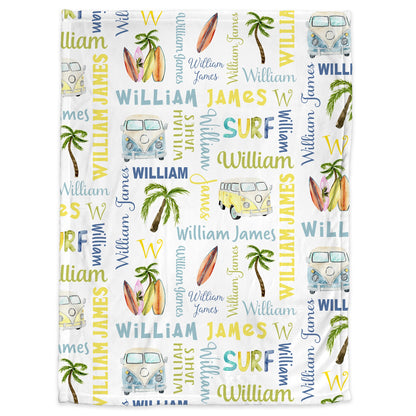 Surfer Boy Baby Blanket