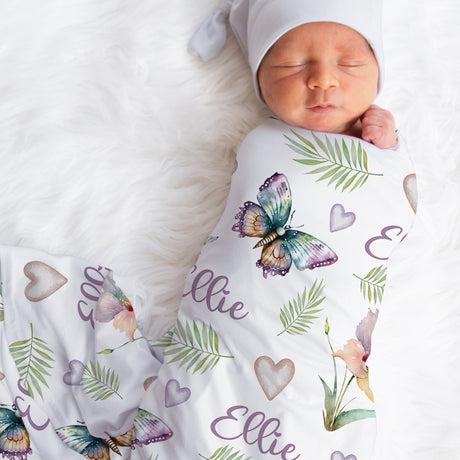 Butterfly Swaddle Blanket - Jersey