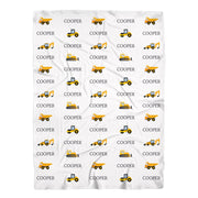 Construction Trucks Swaddle Blanket - Jersey