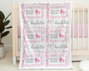 Mermaid baby girl blanket, personalized blanket with mermaids and name, newborn mermaids swaddle blanket, pink mermaid baby girls gift