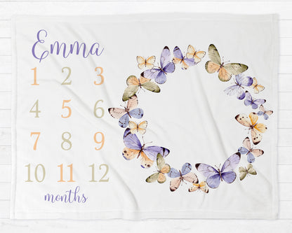 Butterfly Milestone Blanket