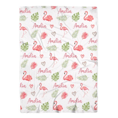 Flamingo Swaddle Baby Blanket