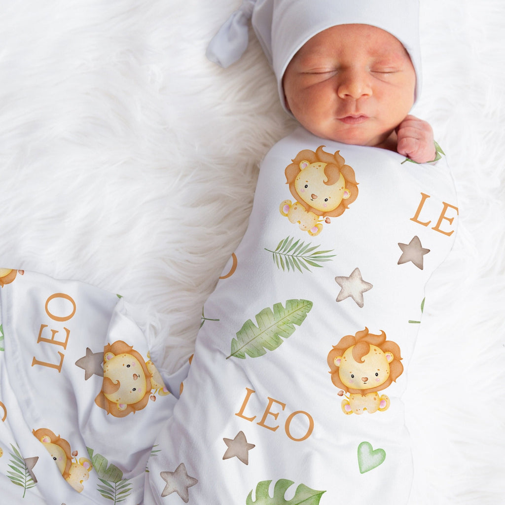 Lion Swaddle Blanket - Jersey