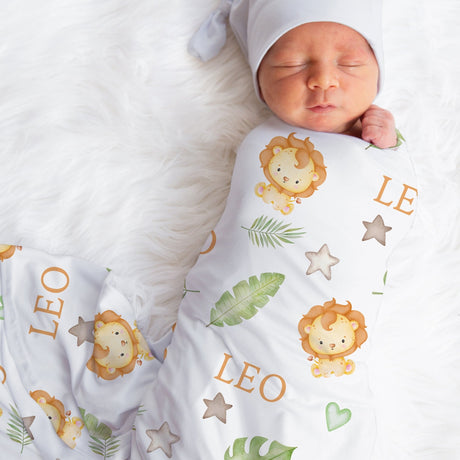 Lion Swaddle Blanket - Jersey