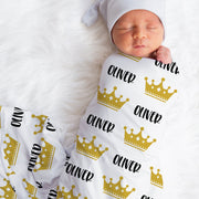 Crown Name Blanket for Baby Boy, personalized baby gift, blanket, baby blanket, personalized swaddle blanket