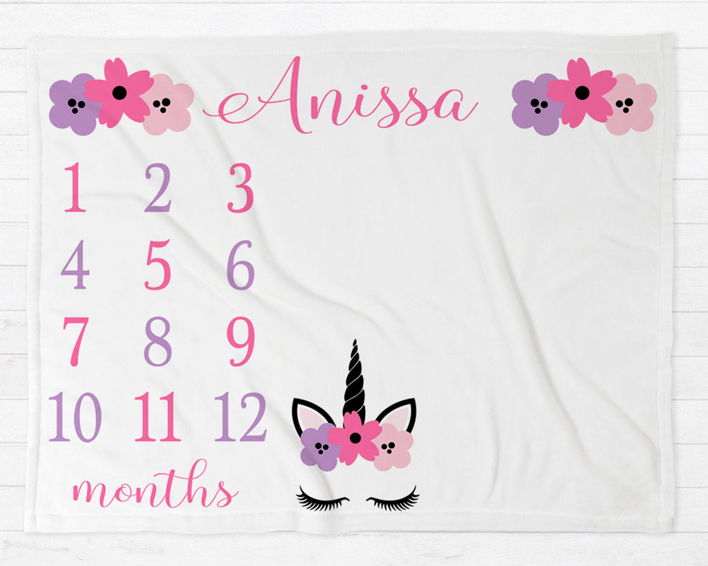 Unicorn Milestone Blanket