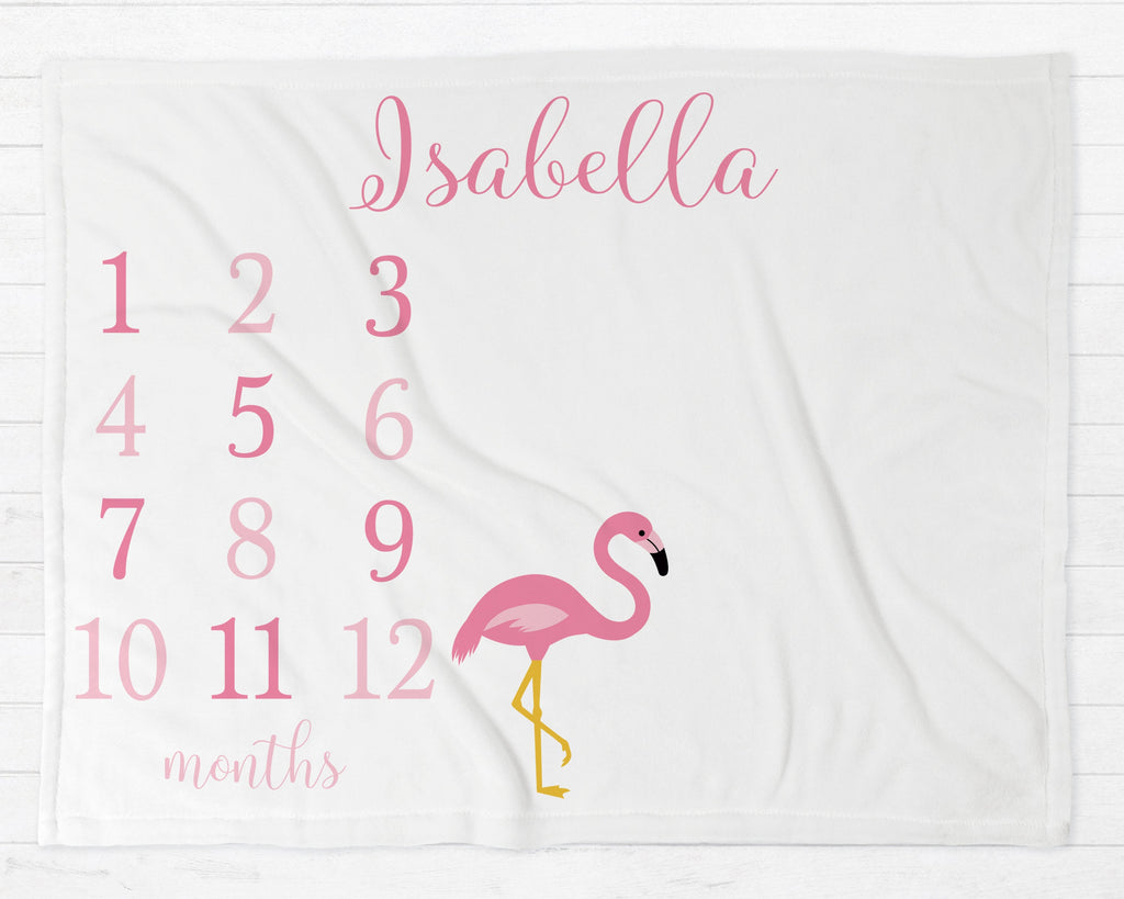 Flamingo Milestone Blanket