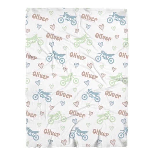 Dirt Bike Swaddle Baby Blanket