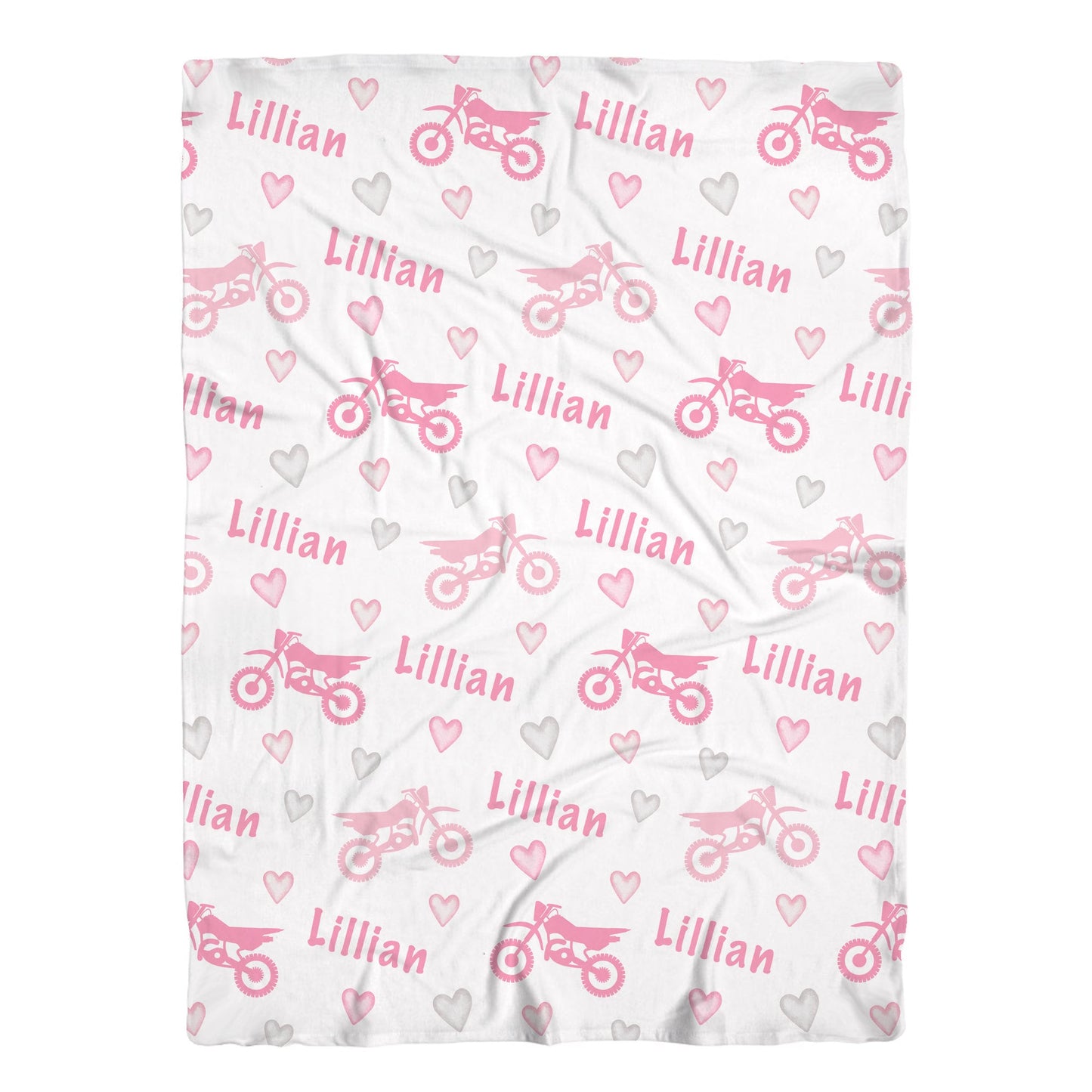 Dirt Bike Pink Swaddle Baby Blanket