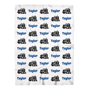 Big Rig Swaddle Blanket for Baby Boy, semi truck baby gift, choose colors
