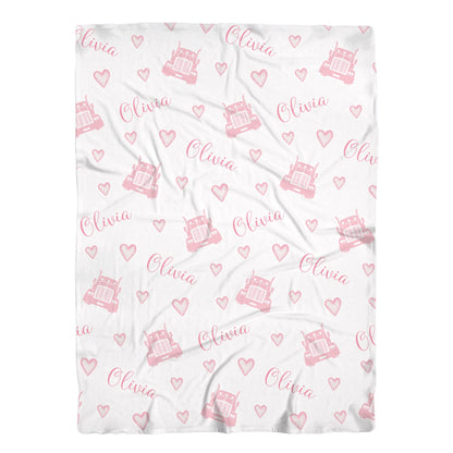 Big Rig Swaddle Baby Blanket, P1