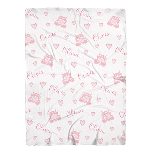 Big Rig Swaddle Baby Blanket, P1