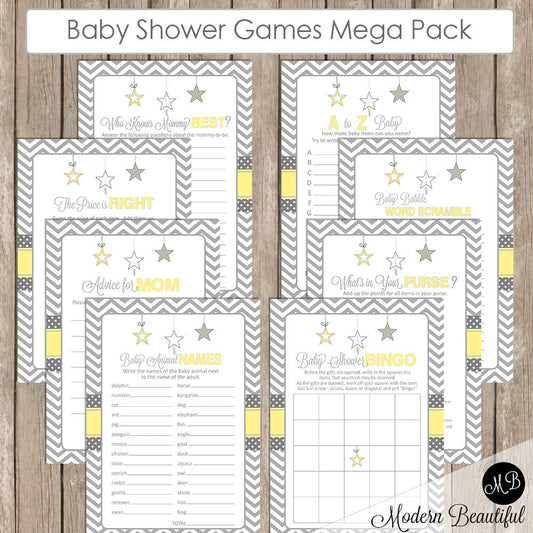 Baby Shower Game Pack Stars