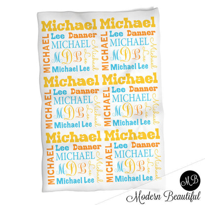 Baby boy personalized monogram baby blanket, receiving blanket, swaddle blanket, baby shower gift, boy gift, lime and navy baby blanket 1001