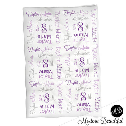 Monogram Baby Blanket in Red and Gray personalized swaddling blanket, receiving blanket, baby shower gift, gift, baby photo prop 1007
