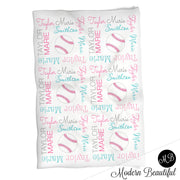 Girl Softball blanket, personalized gift, softball photo prop blanket, personalized sports name blanket, blanket