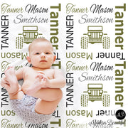 jeep 4x4 baby blanket