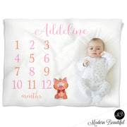 Baby girl kitty blanket