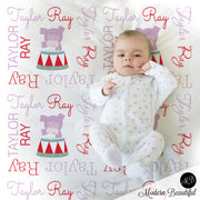 circus baby blanket
