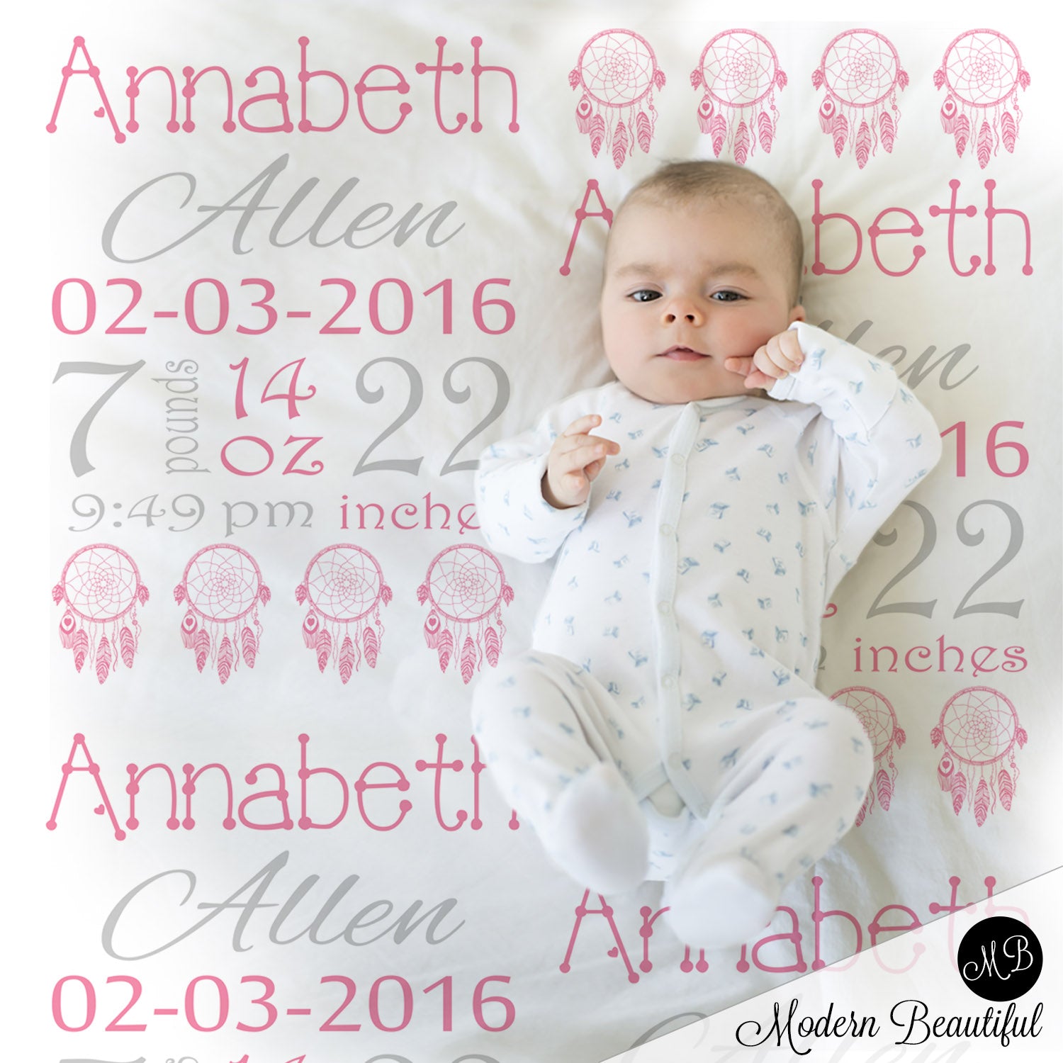 dream catcher baby blanket