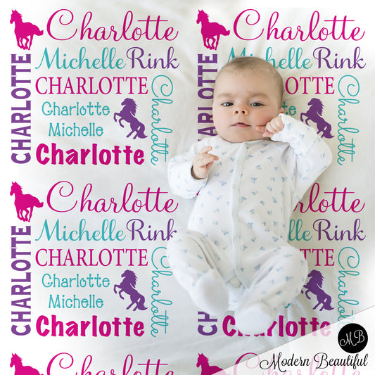unicorn baby blanket