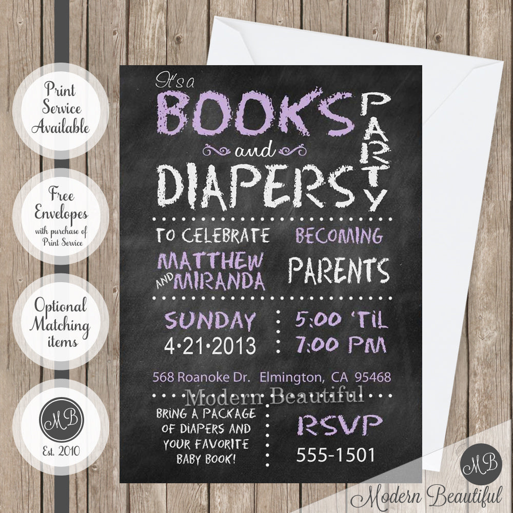 books baby shower invitations