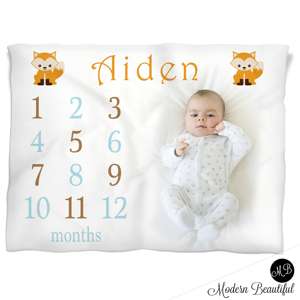 fox baby boy blanket