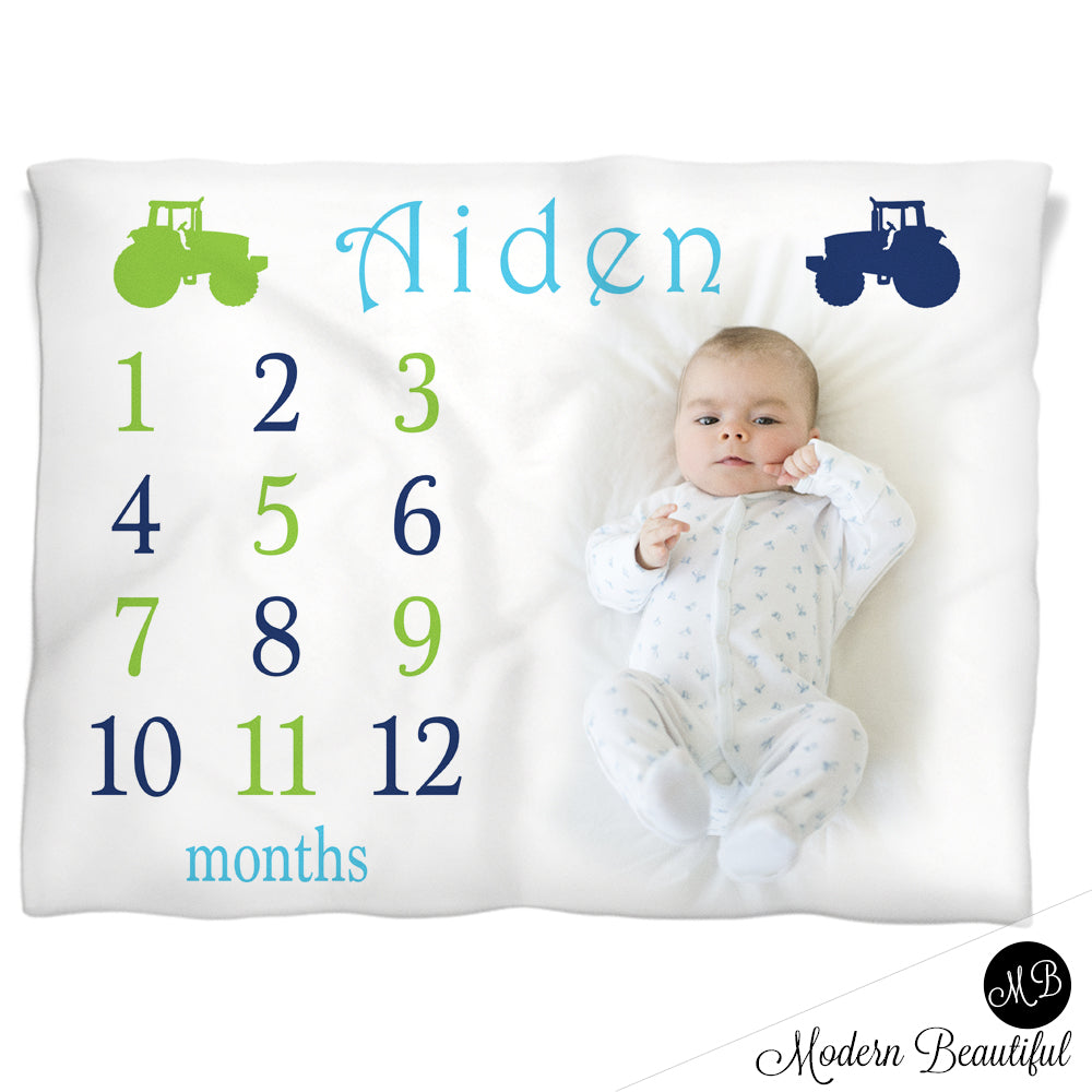 tractor baby blanket