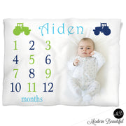 tractor baby blanket