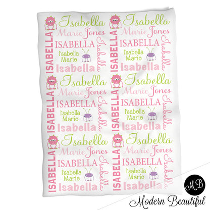 Monster Baby Name Blanket