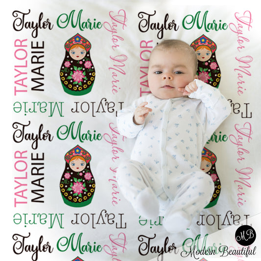 Russian doll nesting doll blanket