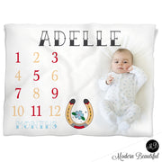 Tattoo baby name milestone blanket