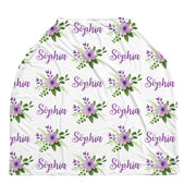 Purple Floral Carseat Cover 4-in-1